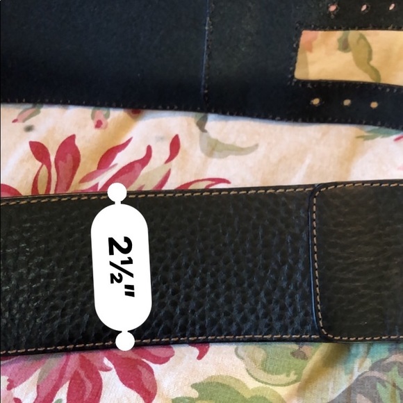 Vtg Y2K ANN TAYLOR LOFT Size Medium Dual Buckle Belt LEATHER Dual Buckle Brass - Picture 15 of 16